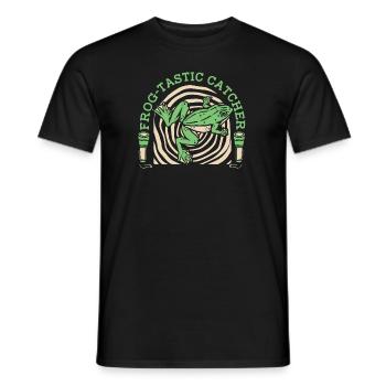 Frog Tastic Catcher Kaulquappe Laubfrosch Frosch - Männer T-Shirt - Schwarz - Vorne - AI Model Male 178 light (178cm)
