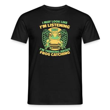 J’ai peut-être l’air d’écouter Toad Tadpole - T-shirt homme - noir - Devant - AI Model Male 178 light (178cm)