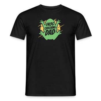 Frog Catching Dad Kaulquappe Laubfrosch Kröte - Männer T-Shirt - Schwarz - Vorne - AI Model Male 178 light (178cm)