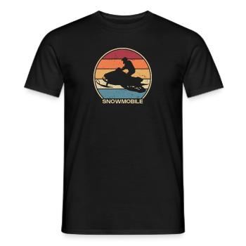 Snowmobile Schneemotorrad Snowmobile Fahrer - Männer T-Shirt - Schwarz - Vorne - AI Model Male 178 light (178cm)