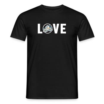 Love Motorschlitten Schneemotorrad Snowmobile - Men's T-Shirt - black - Front - AI Model Male 178 light (178cm)