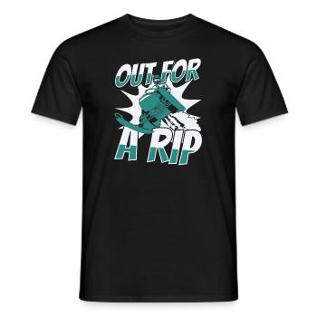 Out for A Rip Snowmobile Snowmobile Drivers - Men's T-Shirt - black - Front - AI Model Male 178 light (178cm)