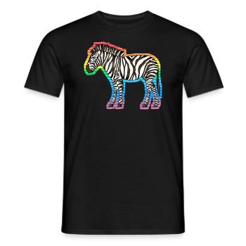 Zebra - Männer T-Shirt - Schwarz - Vorne - AI Model Male 178 light (178cm)