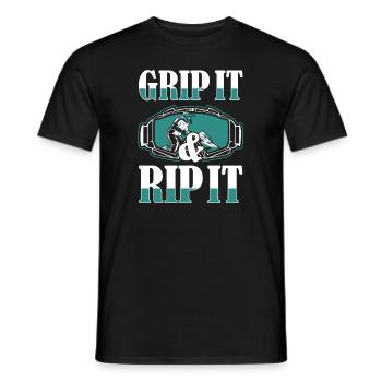 Adgrippez-le et déchirez-le Motoneige Motoneige - T-shirt homme - noir - Devant - AI Model Male 178 light (178cm)