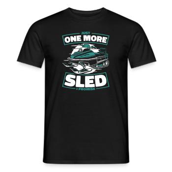Just One More Sled I Promise Snowmobile Driver - Men's T-Shirt - black - Front - AI Model Male 178 light (178cm)