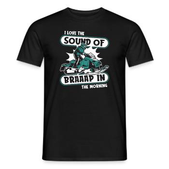 I Love The Sound Of Braap In The Morning Driver - Men's T-Shirt - black - Front - AI Model Male 178 light (178cm)