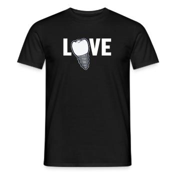 Love Dental Laboratory Dental Laboratory Dental Technician - Men's T-Shirt - black - Front - AI Model Male 178 light (178cm)