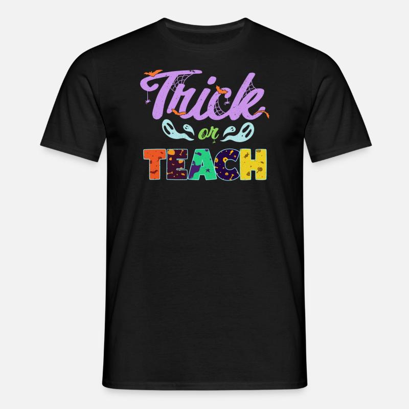 Lehrer Halloween - Süßes oder Lernen - Männer T-Shirt - Schwarz