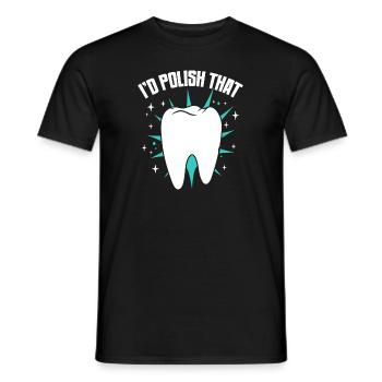 Je vernirais ce laboratoire dentaire laboratoire dentaire - T-shirt homme - noir - Devant - AI Model Male 178 light (178cm)