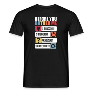 Avant de me déranger Informatiker Admin - T-shirt homme - noir - Devant - AI Model Male 178 light (178cm)