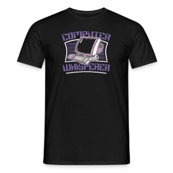 Computer Whisperer Admin Administrateur des opérations informatiques - T-shirt homme - noir - Devant - AI Model Male 178 light (178cm)
