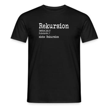 Rekursion Definition Softwareentwickler Coder - Männer T-Shirt - Schwarz - Vorne - AI Model Male 178 light (178cm)
