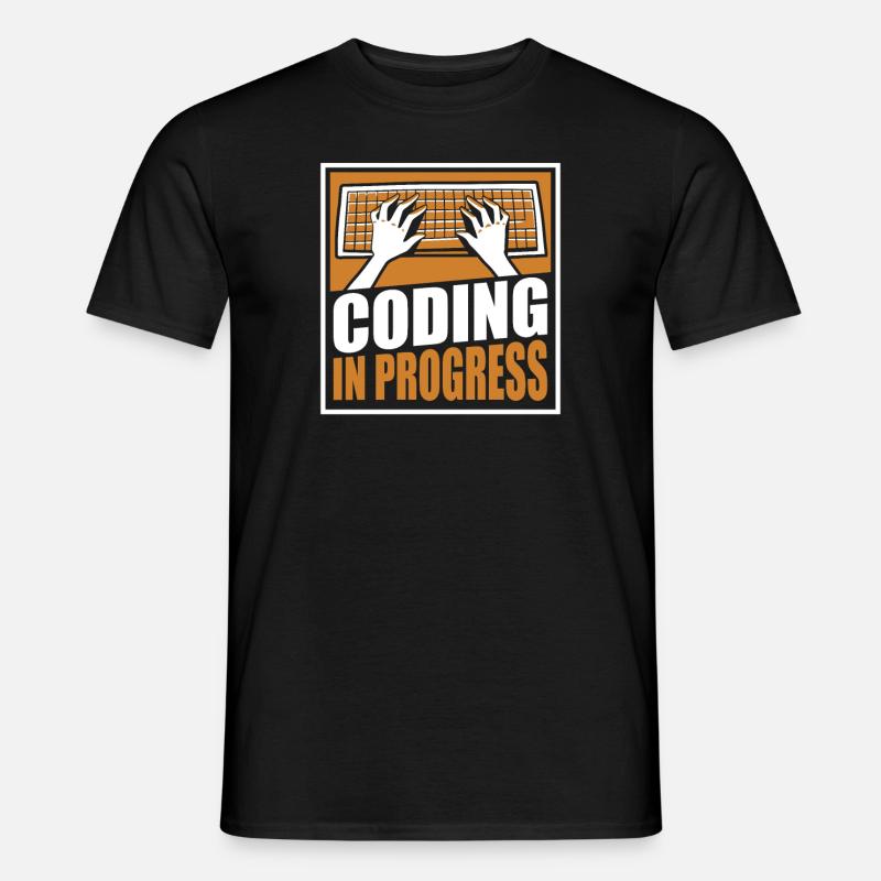 Coding In Progress Softwareingenieur Developer - Männer T-Shirt - Schwarz