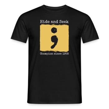 Hide And Seek Champion Since 1958 Developer - Männer T-Shirt - Schwarz - Vorne - AI Model Male 178 light (178cm)