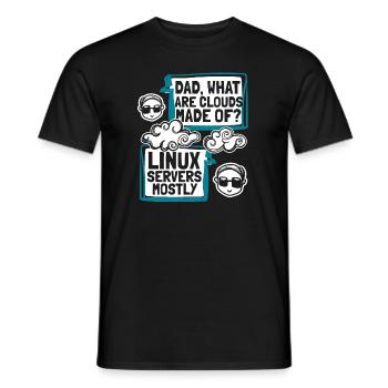 Dad What Are Clouds Made Of Developer Coder - Men's T-Shirt - black - Front - AI Model Male 178 light (178cm)
