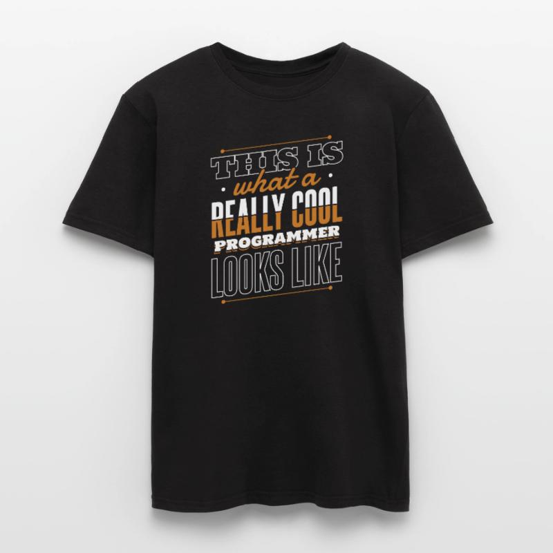 What A Really Cool Programmer Looks Like Coder Männer T-Shirt