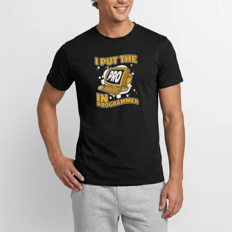 I Put The Pro In Programmer Developer Coder Men's T-Shirt