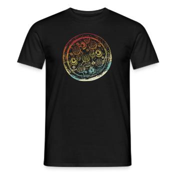Retro Pizza Pizzablech Pizzaofen Pizza Liebhaber - Männer T-Shirt - Schwarz - Vorne - AI Model Male 178 light (178cm)