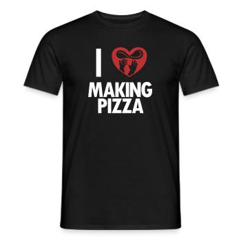 J’adore faire pizza plateau pizza pizza four pizza pizza - T-shirt homme - noir - Devant - AI Model Male 178 light (178cm)