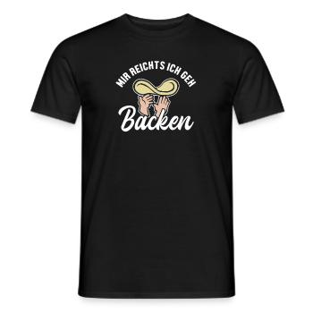 Mir reichts ich geh Pizza backen Pizzaofen Pizza - Männer T-Shirt - Schwarz - Vorne - AI Model Male 178 light (178cm)