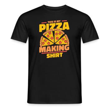 This Is My Pizza Making Clothing Pizzaofen Pizza - Männer T-Shirt - Schwarz - Vorne - AI Model Male 178 light (178cm)