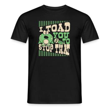 Je te crapauds pour arrêter cette grenouille têtard crapaud - T-shirt homme - noir - Devant - AI Model Male 178 light (178cm)