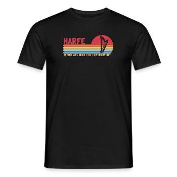 Harfe mehr als ein Instrument Harfe Harfenspieler - Männer T-Shirt - Schwarz - Vorne - AI Model Male 178 light (178cm)