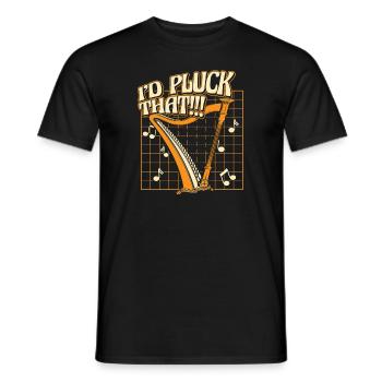 Je pincerais cette harpe de concert harpe harpe musicale harpe - T-shirt homme - noir - Devant - AI Model Male 178 light (178cm)