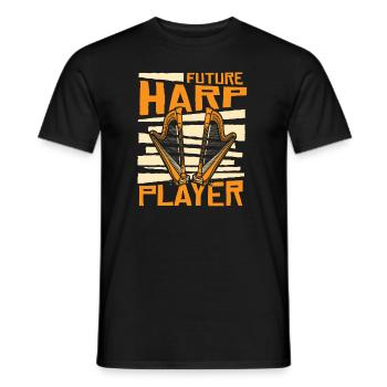 Futur joueur de harpe Harpe Musique Harpe Harpe Harpe Joueur de harpe - T-shirt homme - noir - Devant - AI Model Male 178 light (178cm)
