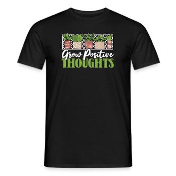 Cultiver des pensées positives Jardin de jardins familiaux Horticulture - T-shirt homme - noir - Devant - AI Model Male 178 light (178cm)
