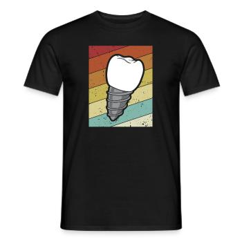 Rétro Dental Assistant Technique Laboratoire Dentaire - T-shirt homme - noir - Devant - AI Model Male 178 light (178cm)