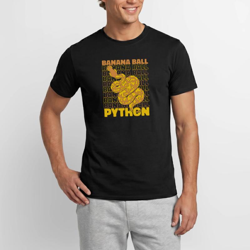 Boule de banane Python Serpent Python Boule de banane T-shirt homme