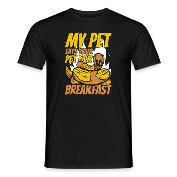 Mon animal mange votre animal de compagnie pour le petit déjeuner Python Banane - T-shirt homme - noir - Devant - AI Model Male 178 light (178cm)