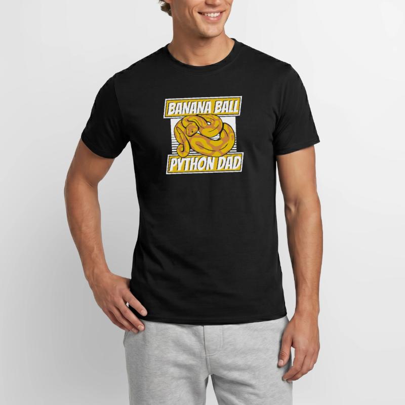 Boule de banane Python Papa Python Serpent Banane T-shirt homme