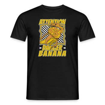 Attention Danger Banana Python Schlange Banana - Männer T-Shirt - Schwarz - Vorne - AI Model Male 178 light (178cm)