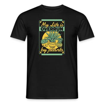 My Life is Overrun By Plants Gartenbau Gärtner - Männer T-Shirt - Schwarz - Vorne - AI Model Male 178 light (178cm)