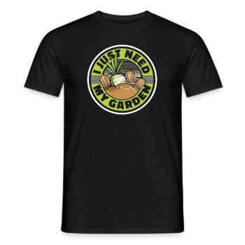 J’ai juste besoin de mon jardin potager jardin horticulture - T-shirt homme - noir - Devant - AI Model Male 178 light (178cm)