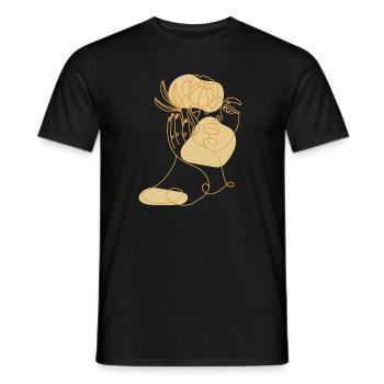 Lineart horticulture allotment garden allotment garden - Men's T-Shirt - black - Front - AI Model Male 178 light (178cm)