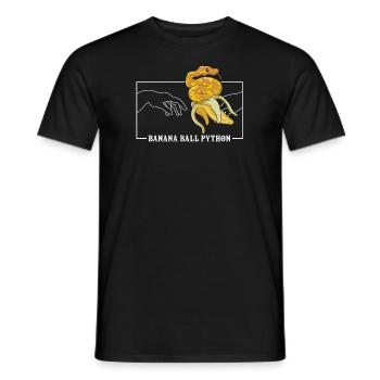 Michelangelo Creation of Adam Banana Ball Python - Men's T-Shirt - black - Front - AI Model Male 178 light (178cm)