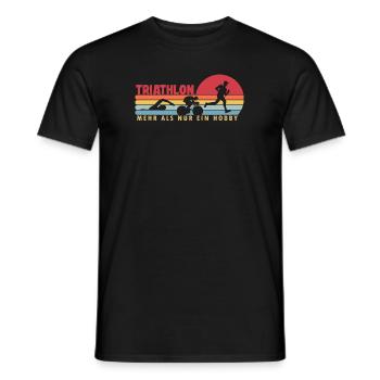 Triathlon more than a hobby Triathlon bike - Men's T-Shirt - black - Front - AI Model Male 178 light (178cm)