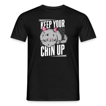 Keep Your Chin Up Langschwanz Langhaar Züchter - Männer T-Shirt - Schwarz - Vorne - AI Model Male 178 light (178cm)