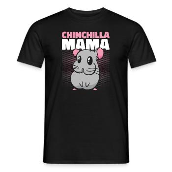 Chinchilla Mama Longhair Shorttail Longtail - Men's T-Shirt - black - Front - AI Model Male 178 light (178cm)
