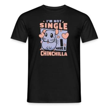 I'm Not Single I Have A Chinchilla Long - Men's T-Shirt - black - Front - AI Model Male 178 light (178cm)