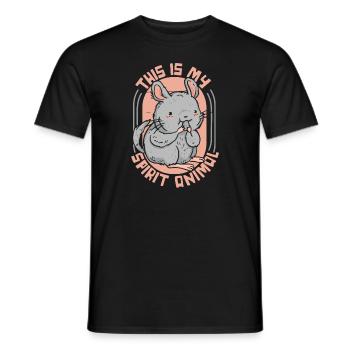 C’est mon animal à queue courte longue queue - T-shirt homme - noir - Devant - AI Model Male 178 light (178cm)