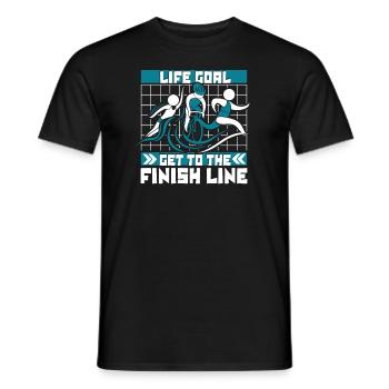 Life Goal Get To The Finish Line Training Profi - Männer T-Shirt - Schwarz - Vorne - AI Model Male 178 light (178cm)