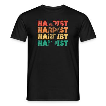 Harpist Silhouette Concert Harp Harp Music - Men's T-Shirt - black - Front - AI Model Male 178 light (178cm)