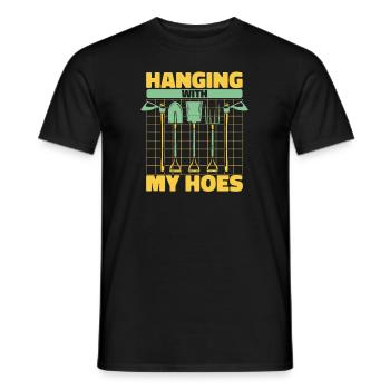 Hanging With My Hoes Kleingarten Gartenbau - Männer T-Shirt - Schwarz - Vorne - AI Model Male 178 light (178cm)