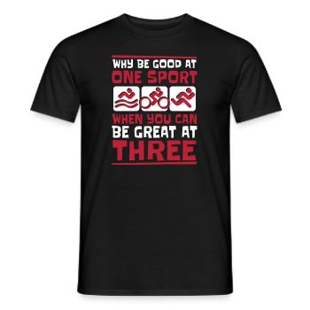 Pourquoi être bon à One Sport Triathlete Training Pro - T-shirt homme - noir - Devant - AI Model Male 178 light (178cm)