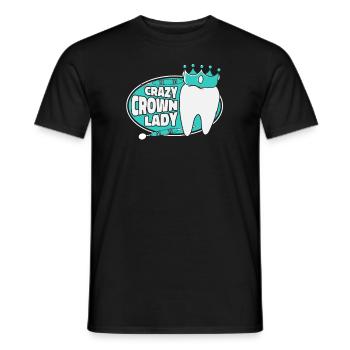 Crazy Crown Lady Laboratoire dentaire Laboratoire dentaire - T-shirt homme - noir - Devant - AI Model Male 178 light (178cm)