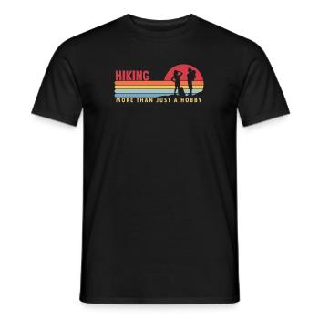 Hiking more than a Hobby Bergwandern Hiking - Men's T-Shirt - black - Front - AI Model Male 178 light (178cm)